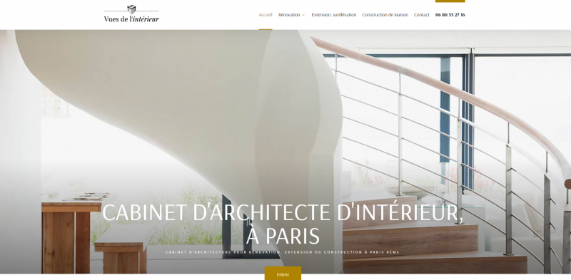 Augmenter votre visibilité en ligne avec un site sur-mesure comme ce cabinet d'architecte à Paris
